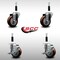 Service Caster 3.5'' SS Maroon Poly Wheel Swivel 7/8'' Expanding Stem Caster Set 2 Brakes, 4PK SCC-SSEX20S3514-PPUB-MRN-2-TLB-2-78 - alternate 3